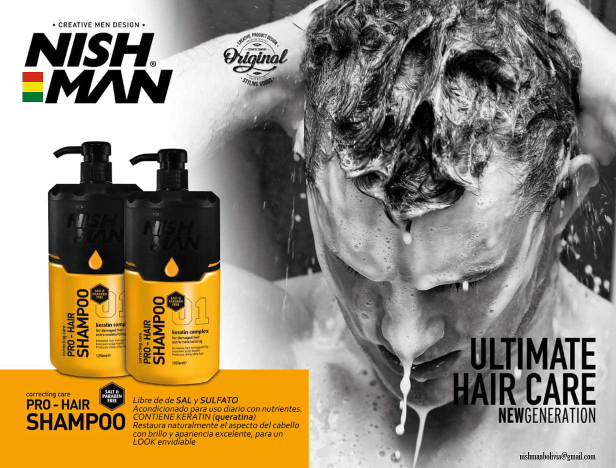 Shampoo Keratin Complex Nish Man 1250ml