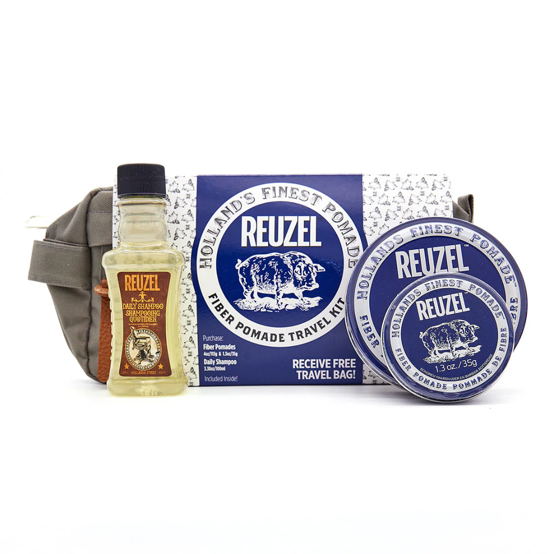 Kit Travel Estuche, Pomada y Shampoo - Reuzel