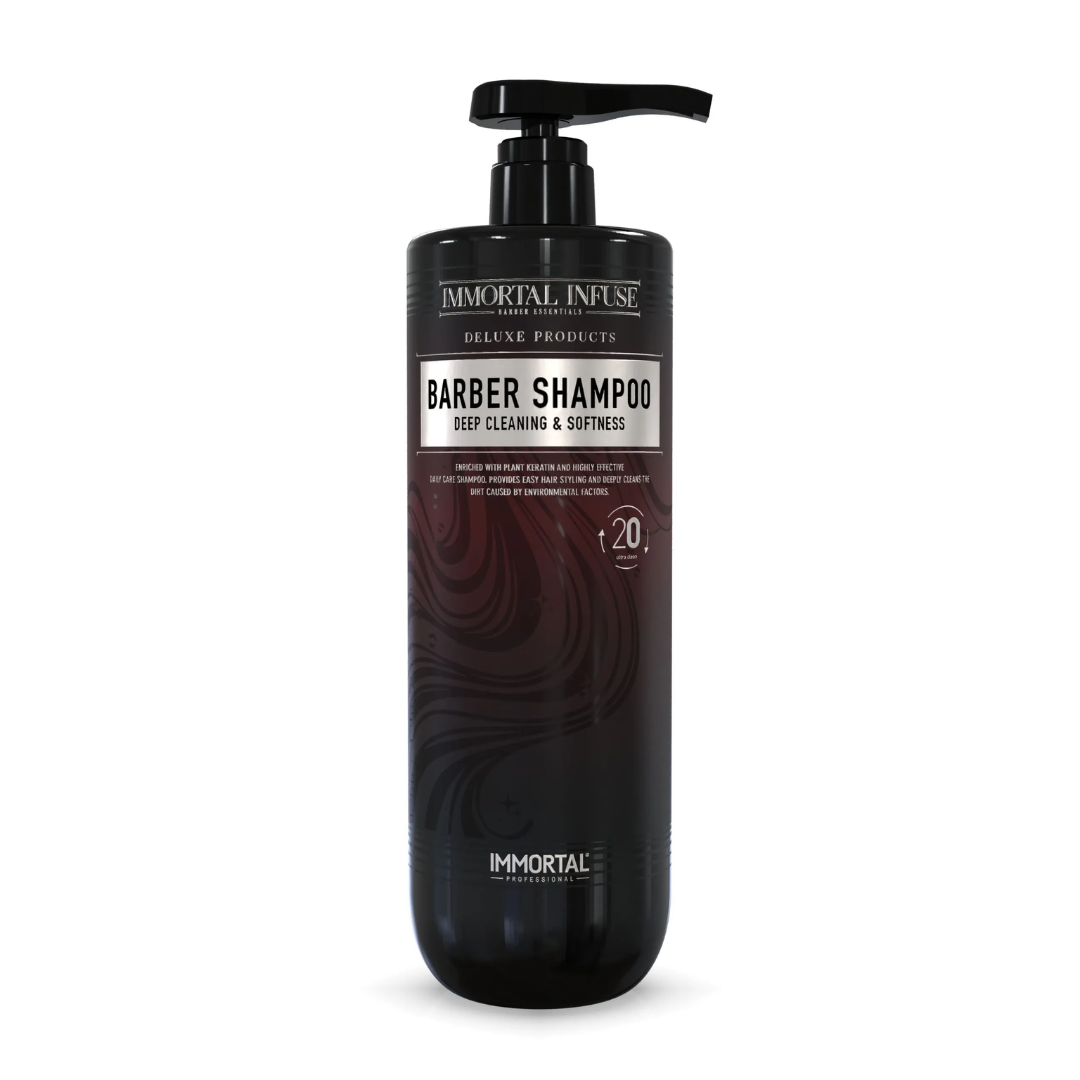 Immortal Infuse Barber Shampoo 1000ml, Deep Cleaning & Softness
