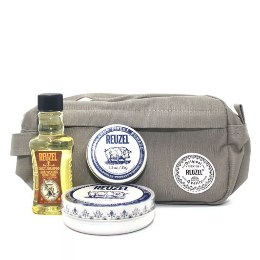 Kit Travel Estuche, Pomada y Shampoo - Reuzel
