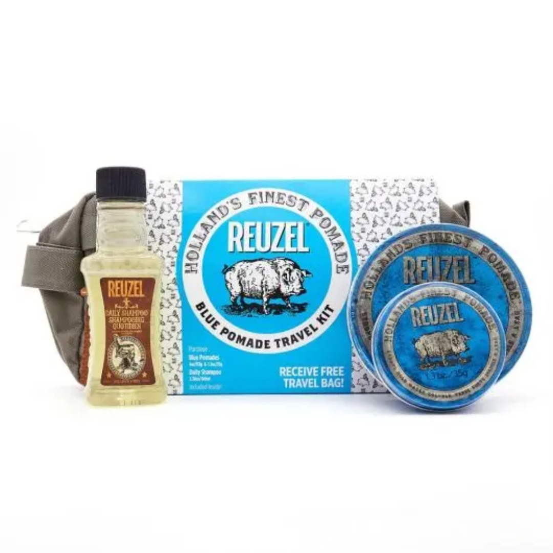 Kit Travel Estuche, Pomada y Shampoo - Reuzel