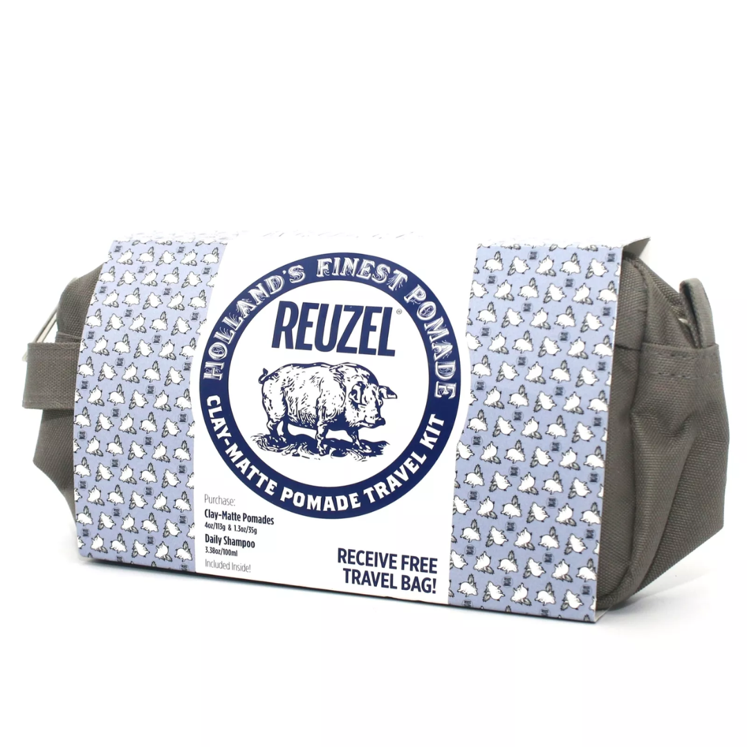 Kit Travel Estuche, Pomada y Shampoo - Reuzel