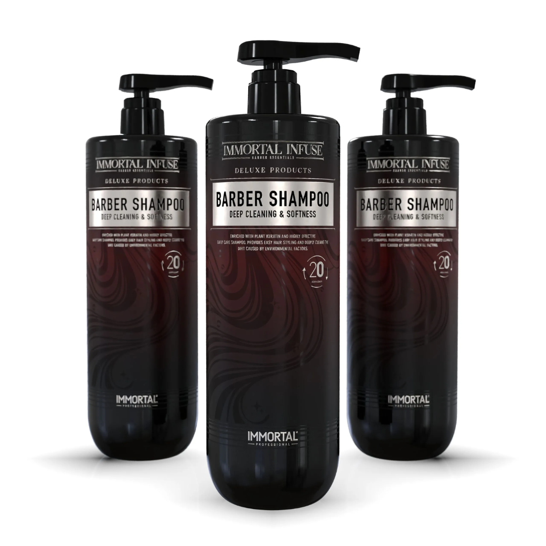 Immortal Infuse Barber Shampoo 1000ml, Deep Cleaning & Softness