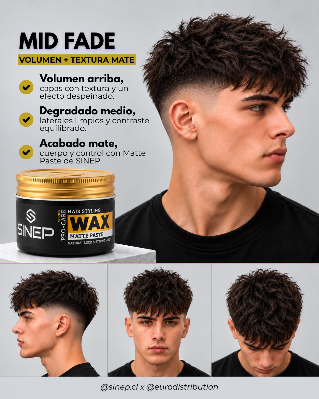 POMADA PRO CARE MATTE PASTE WAX - SINEP 100ML