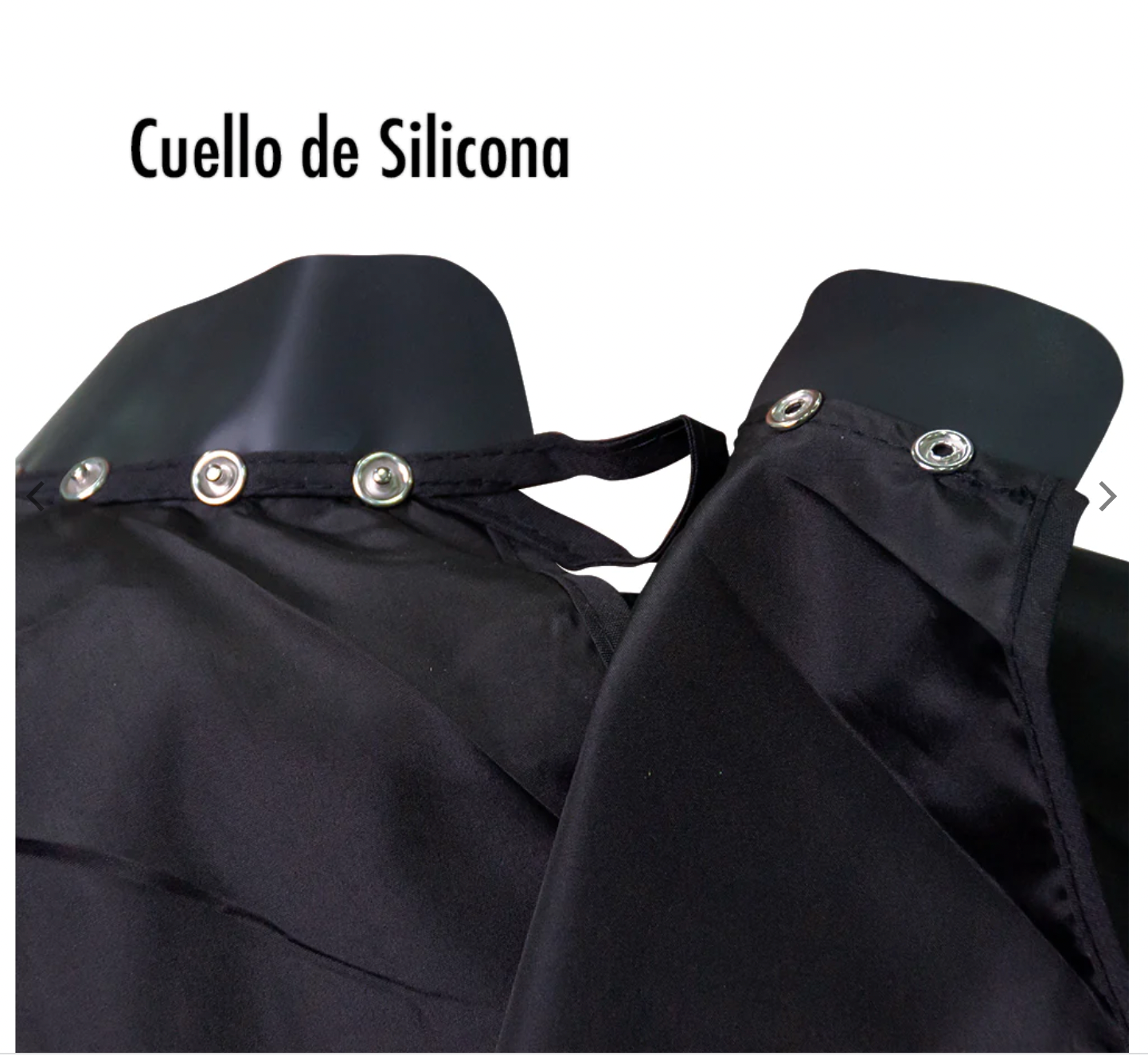 Capa de Barbero Broches Cuello de Silicona