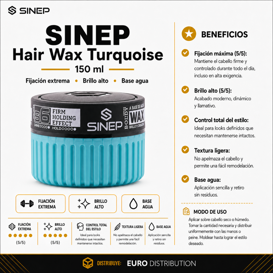 HAIR WAX S6 TURQUOIS - SINEP 150ML