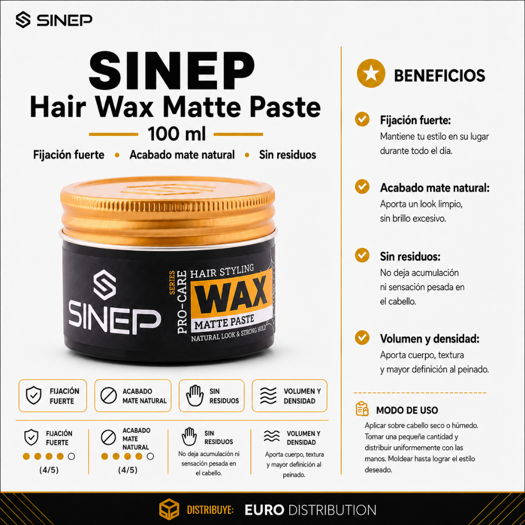POMADA PRO CARE MATTE PASTE WAX - SINEP 100ML