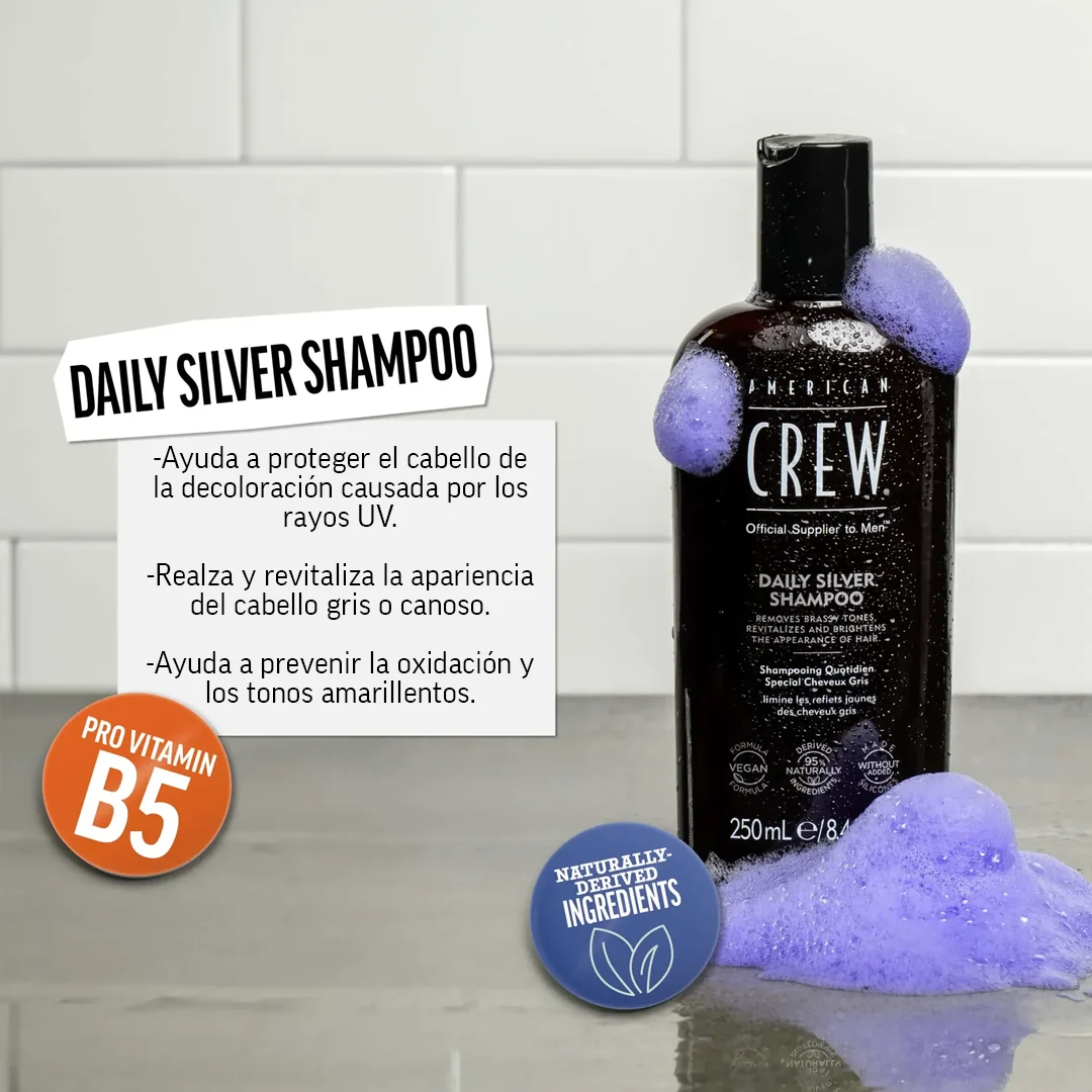 SHAMPOO DAILY SILVER - AMERICAN CREW 250ML