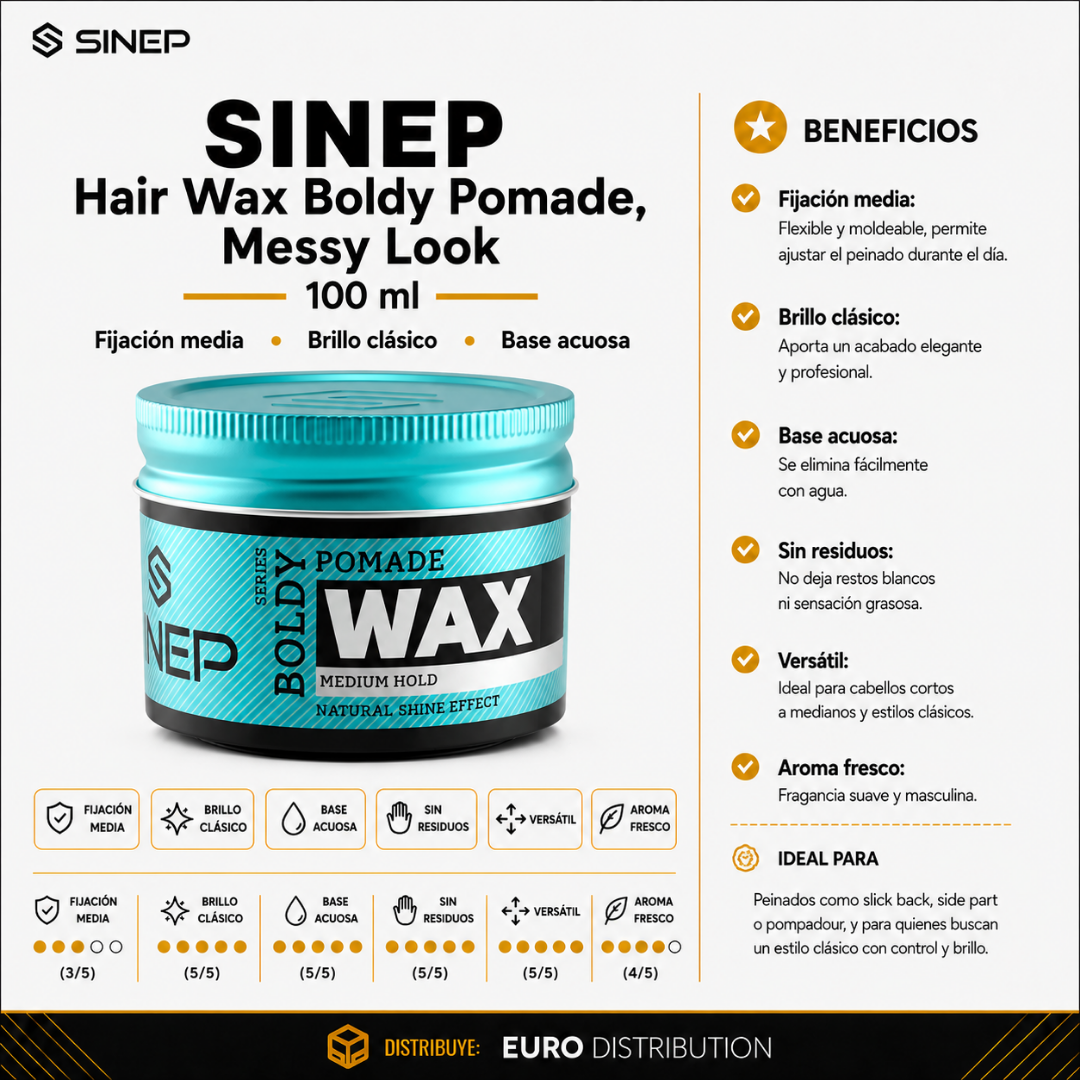 POMADA BOLDY POMADE WAX - SINEP 100ML