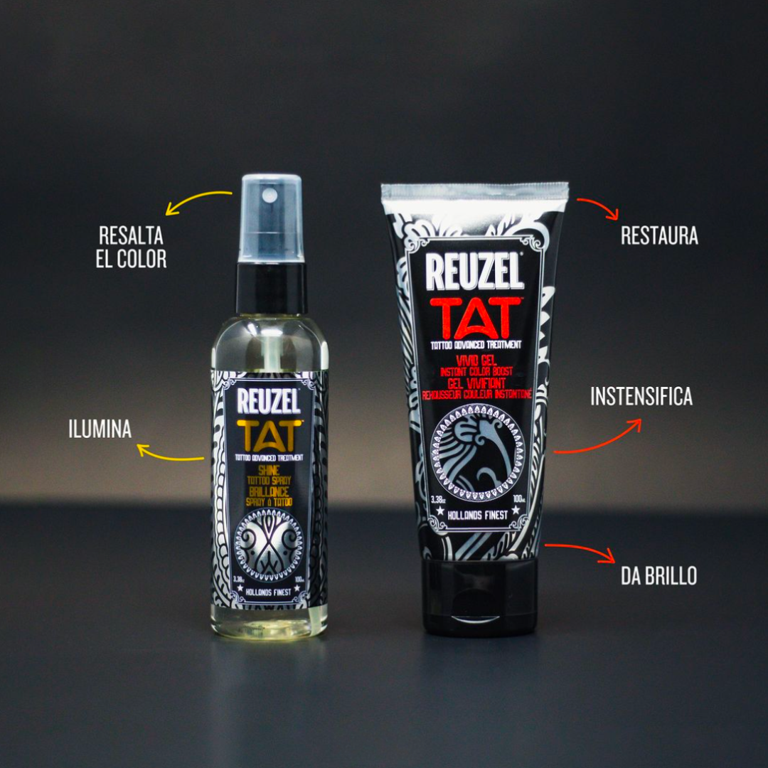 Pack Reuzel Tattoo Color Intenso: Vivid Gel + Shine Tattoo